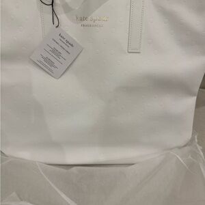 NWT Kate Spade Cream Embossed Tote